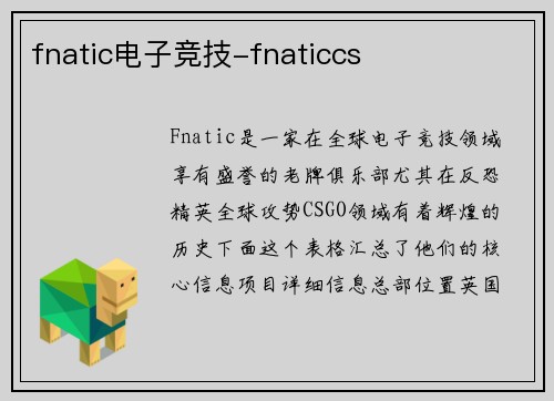 fnatic电子竞技-fnaticcs
